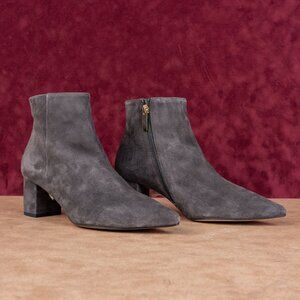 L'Agence Women Jeannie Dress Fashion Grey Suede Pointy Boots sz 9.5US EUR 40